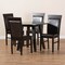 Baxton Studio Miya Dark Brown Upholstered and Dark Brown Wood 5-Piece Dining Set 169-8031-10896 - alternate 8